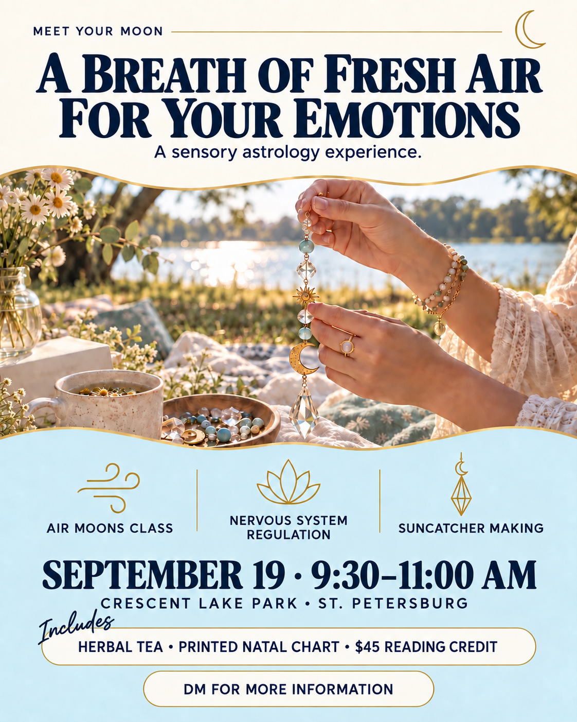 A breath of fresh air for your emotions — Air Moons class, September 19, Crescent Lake Park